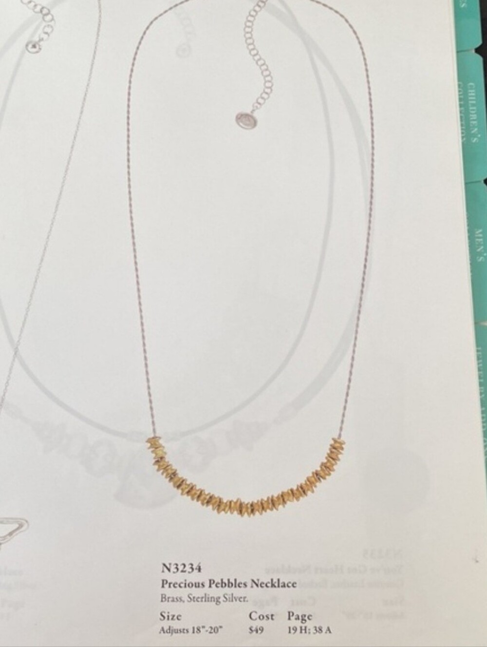 Silpada Sterling Silver & Brass Precious Pebbles Necklace N3234